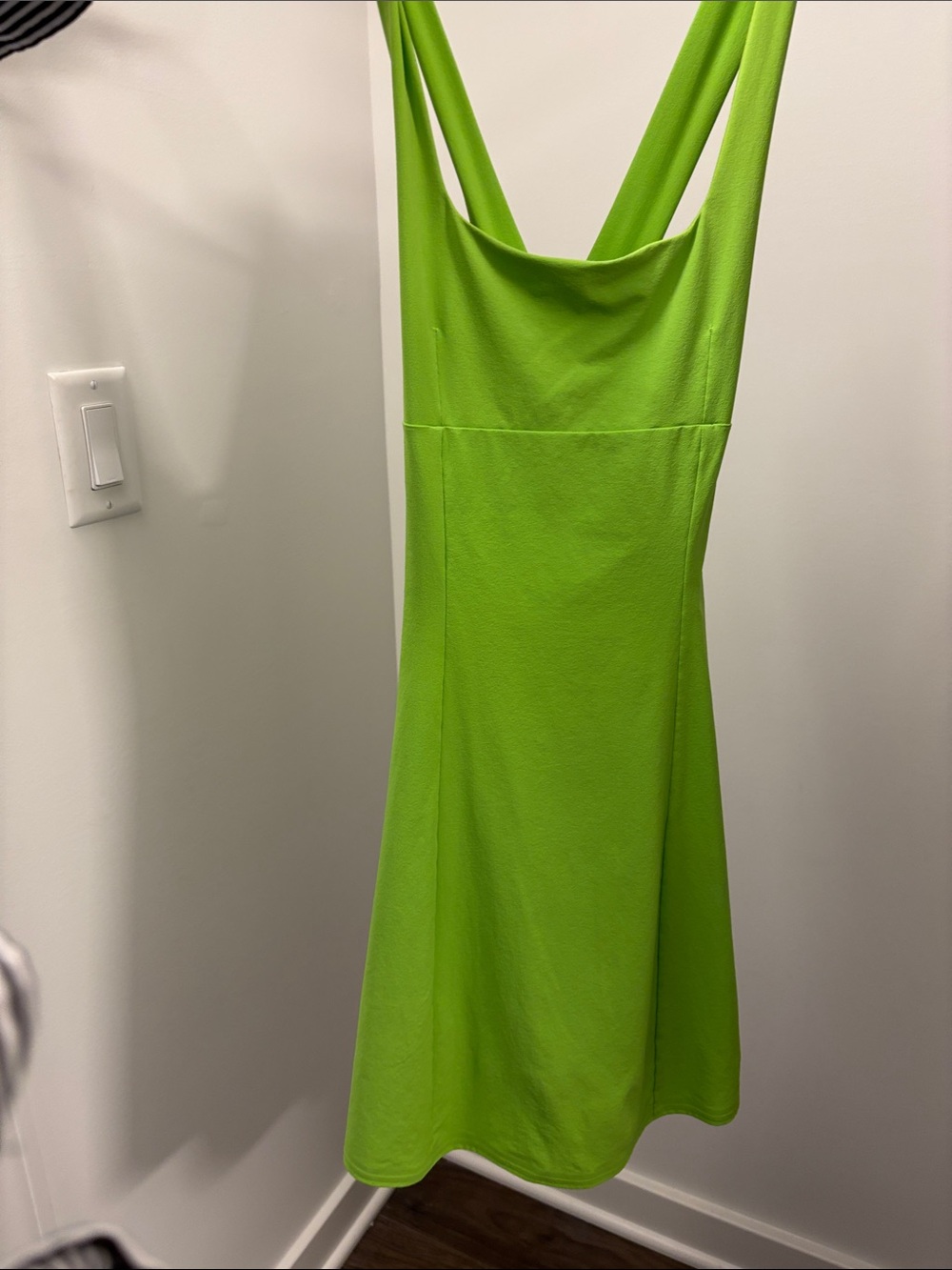 Outdoor Voices Neon Lime Mini Dress View 5